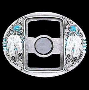 Belt Buckle - Indian Feathers (Zippo Lighter)